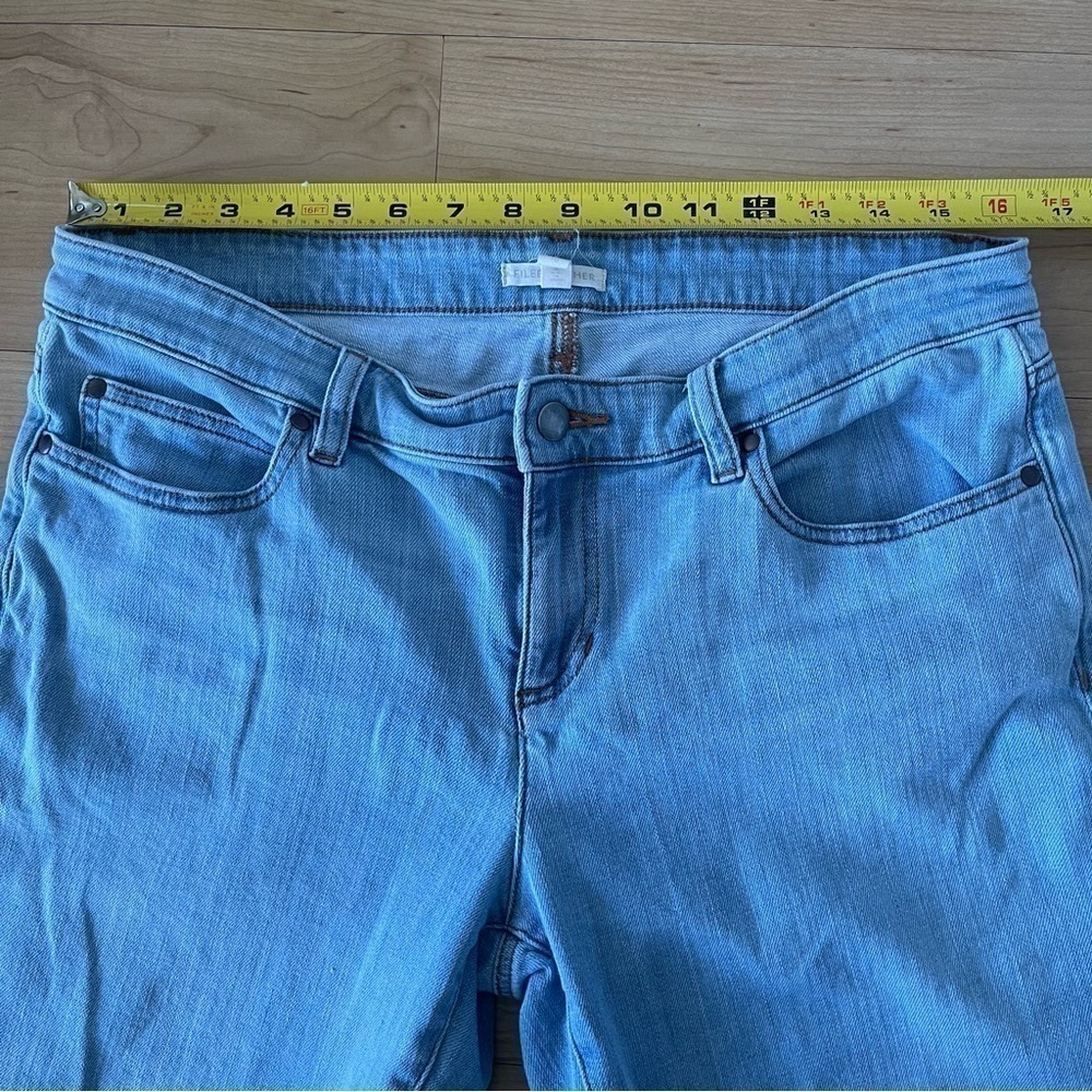 Eileen Fisher Organic Cotton Straight Stretch Ankle Jeans Sz 10 - Style #R18BD - Picture 7 of 11